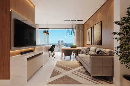 Apartamento Alto Padrão com 3 Dormitórios a 350 m do Mar - Amalfi Residence