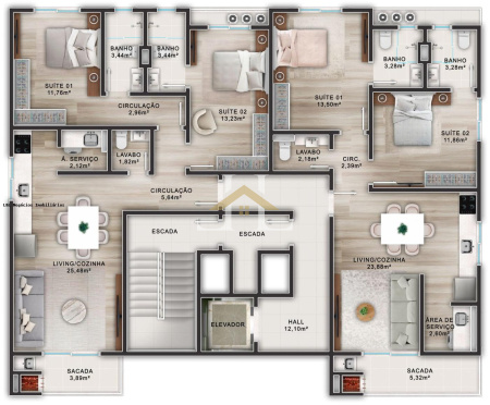 Apartamento para Venda em Balneário Piçarras, Centro, 2 dormitórios, sendo 2 suítes, 1 vaga